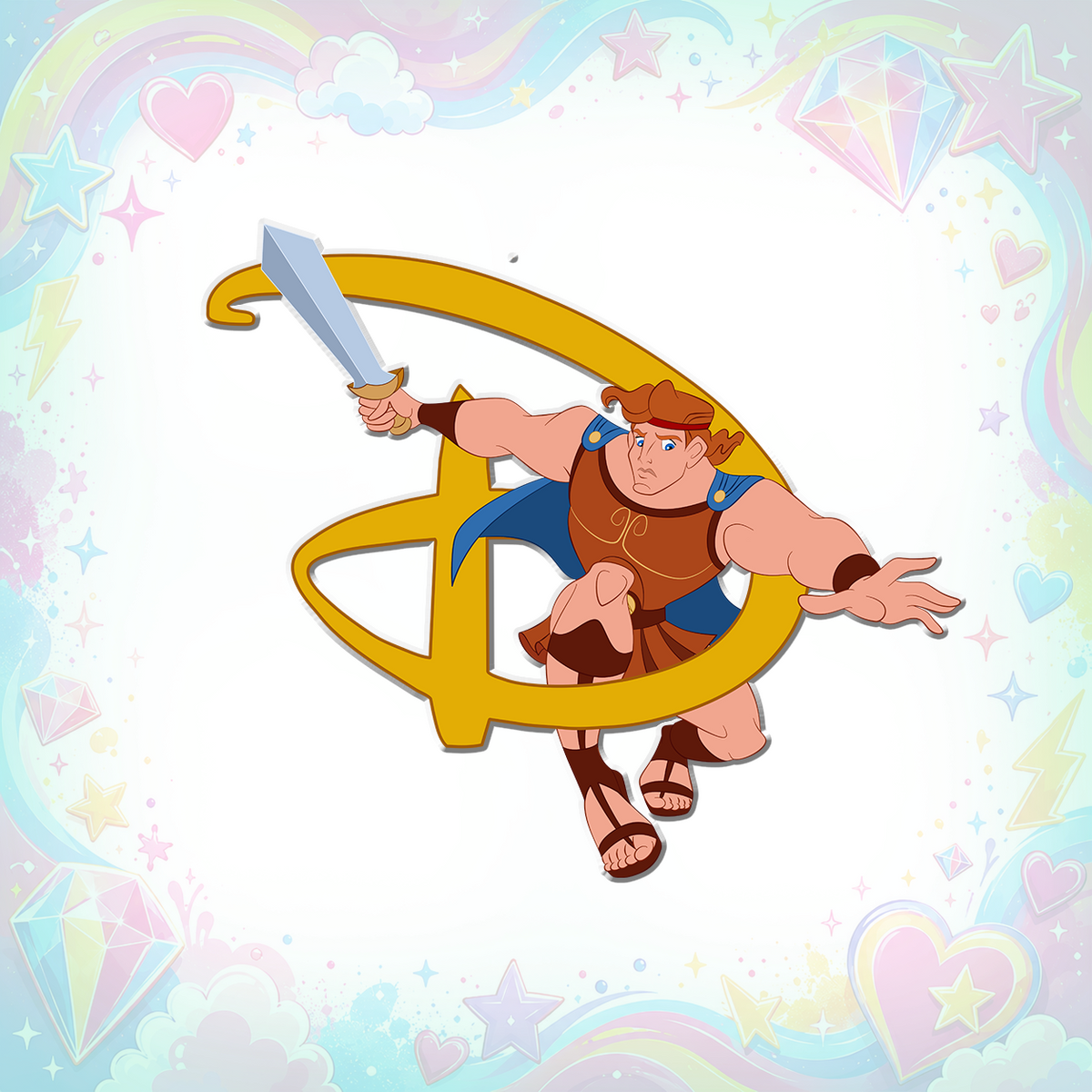 Hercules Dreamed Into Magic Fantasy Pin